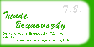 tunde brunovszky business card